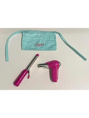 American Girl Apron, Curling Iron, and Hair Dryer from Salon Stylist Set